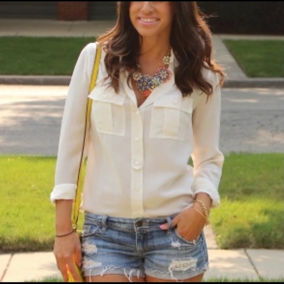 Willi Smith Tops - Willi Smith, 100% Linen Button Up Blouse Size 16